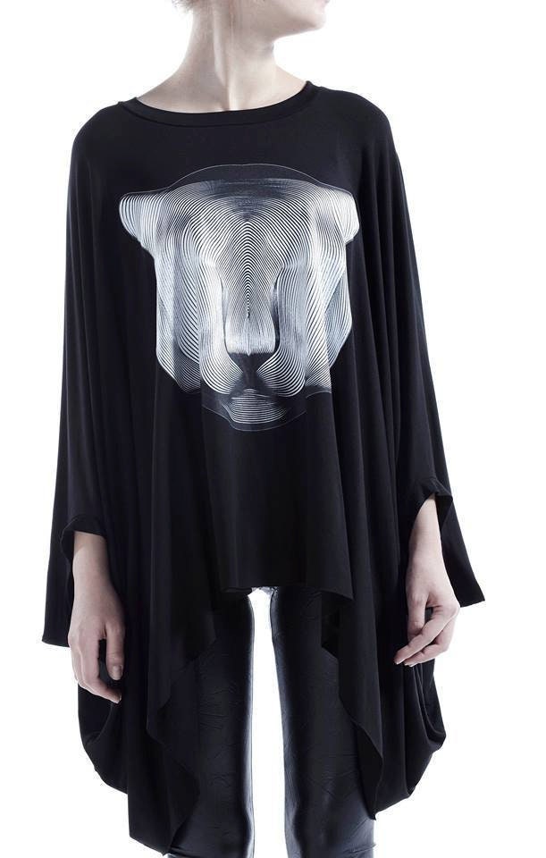 Plus Größe Schwarze Tiger Muster Bluse Gothic Boho Oversized Top Plus Größe Schwarze Tiger Muster Bluse Gothic Boho Oversized Top von RALELE
