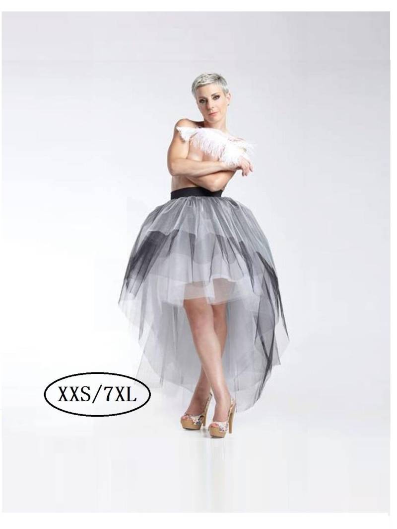 Tüll Multi-Layer Brautrock Elegantes Black & White Maxi Tutu Tüll Multi-Layer Brautrock Elegantes Black & White Maxi Tutu von RALELE