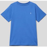 Polo Ralph Lauren Kids T-Shirt mit Rundhalsausschnitt und Label-Stitching in Royal, Größe 110 von Polo Ralph Lauren Kids