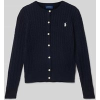 Polo Ralph Lauren Teens Cardigan mit Logo-Stitching in Marine, Größe M von Polo Ralph Lauren Teens