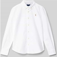 Polo Ralph Lauren Teens Hemdbluse mit Knopfleiste in Weiss, Größe 128 von Polo Ralph Lauren Teens