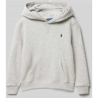 Polo Ralph Lauren Teens Hoodie mit Label-Stitching in Mittelgrau Melange, Größe M von Polo Ralph Lauren Teens