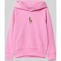 Polo Ralph Lauren Teens Oversized Hoodie mit Label-Stitching in Pink, Größe XL von Polo Ralph Lauren Teens