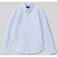 Polo Ralph Lauren Teens Regular Fit Hemdbluse mit Label-Patch Modell 'TRINETTEOX' in Hellblau, Größe 128 Polo Ralph Lauren Teens Regular Fit Hemdbluse mit Label-Patch Modell 'TRINETTEOX' in Hellblau, Größe 128 von Polo Ralph Lauren Teens