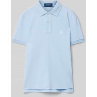 Polo Ralph Lauren Teens Slim Fit Poloshirt mit Logo-Stitching in Bleu, Größe L von Polo Ralph Lauren Teens