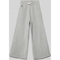 Polo Ralph Lauren Teens Wide Leg Sweatpants mit Logo-Stitching in Mittelgrau Melange, Größe S von Polo Ralph Lauren Teens