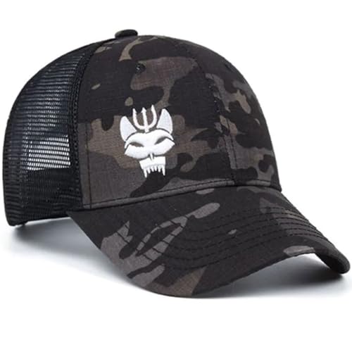RALSPEC Schwarze Multicam-Camouflage US Navy Seal Team Six Baseballkappe Meshback/Snapback Tactical Seals Trident Airsoft-Mütze von RALSPEC