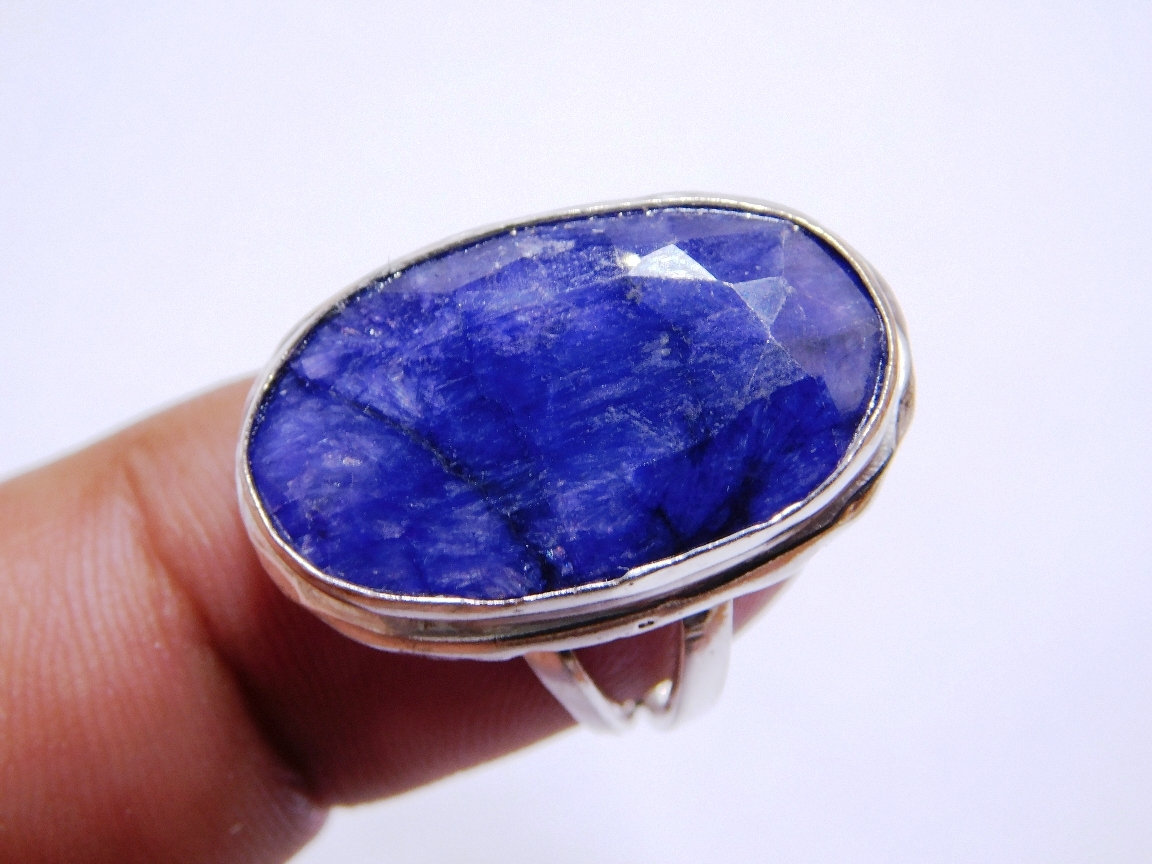 Blauer Saphir Ring, September Geburtsstein, Statement Sterling Silber Verlobungsring, Geschenk Für Sie, Boho Edelstein Ring Blauer Saphir Ring, September Geburtsstein, Statement Sterling Silber Verlobungsring, Geschenk Für Sie, Boho Edelstein Ring von RAMAJEWELLERYSTORE
