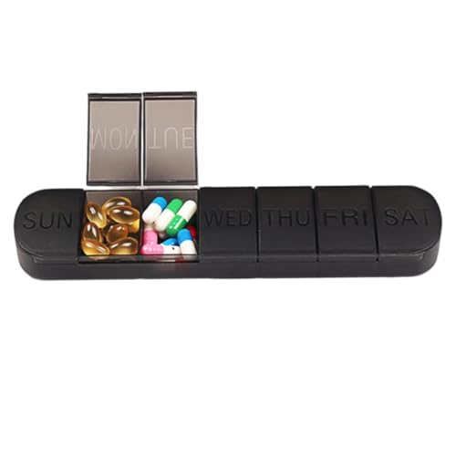 RAMGLYO 1 x Pillendose für 7 Tage, 1 mal täglich für Medikamente, Vitamine von RAMGLYO