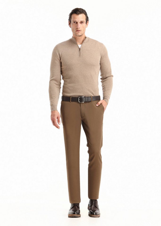 RAMSEY Chinohose Lässige, gewebte Slim-Fit-Hose aus Baumwollmischung von RAMSEY