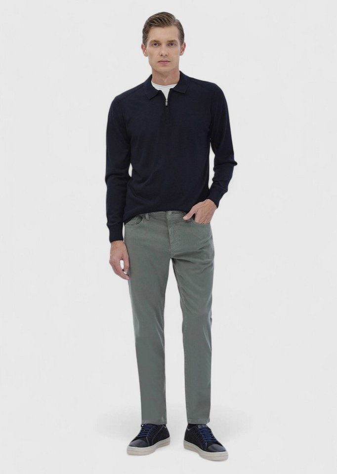 RAMSEY Chinohose Lässige, gewebte Slim-Fit-Hose aus Baumwollmischung von RAMSEY