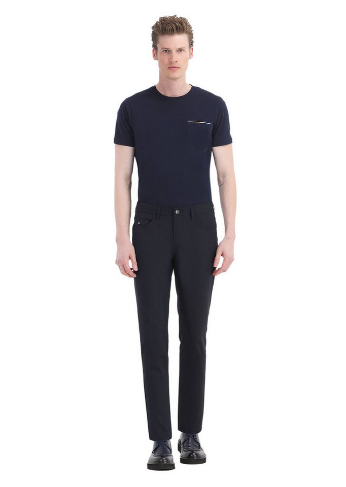 RAMSEY Chinohose Gewebte Slim-Fit-Freizeithose von RAMSEY
