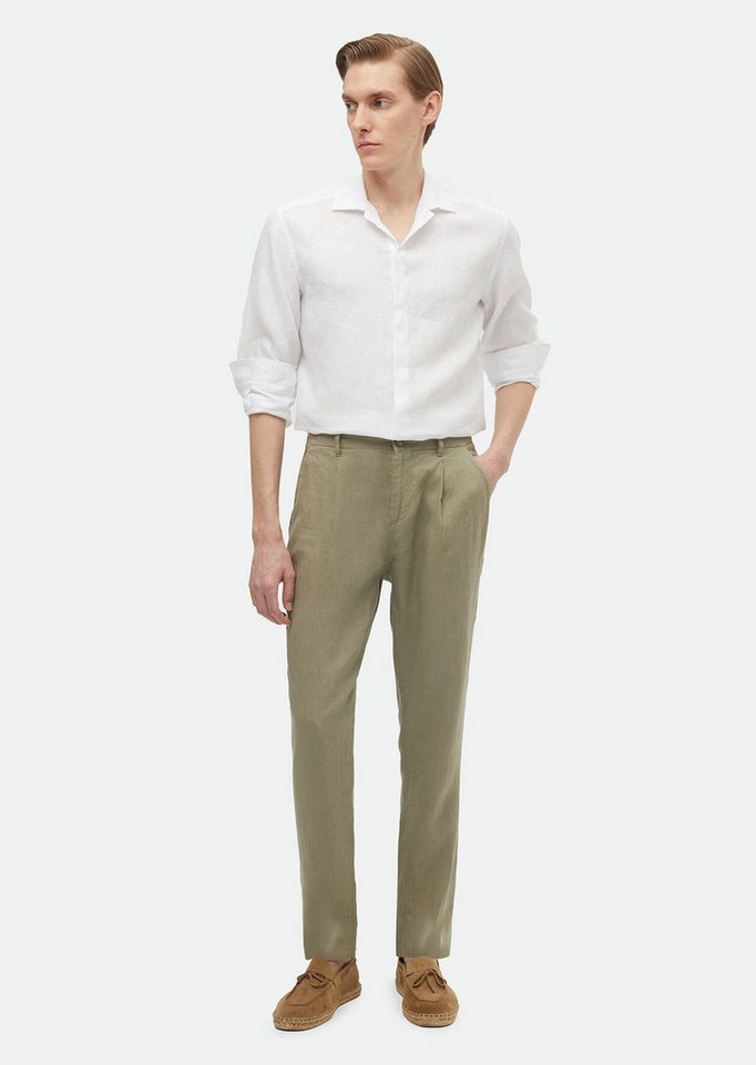 RAMSEY Jogger Pants Gewebte Jogging-Fit-Lässige Hose aus 100 % Leinen von RAMSEY