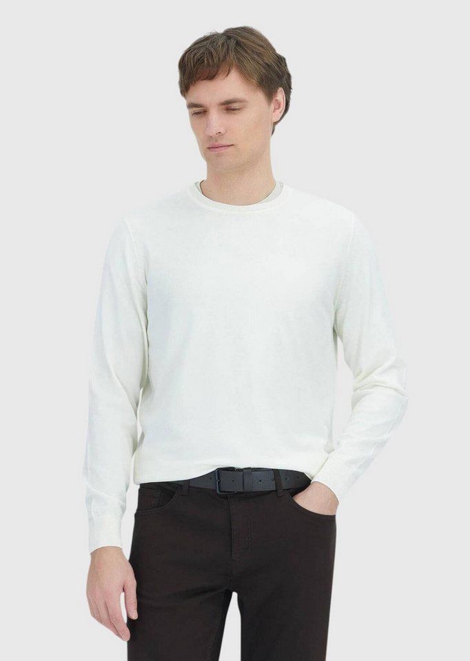 RAMSEY Longpullover Ecru Strickpullover von RAMSEY