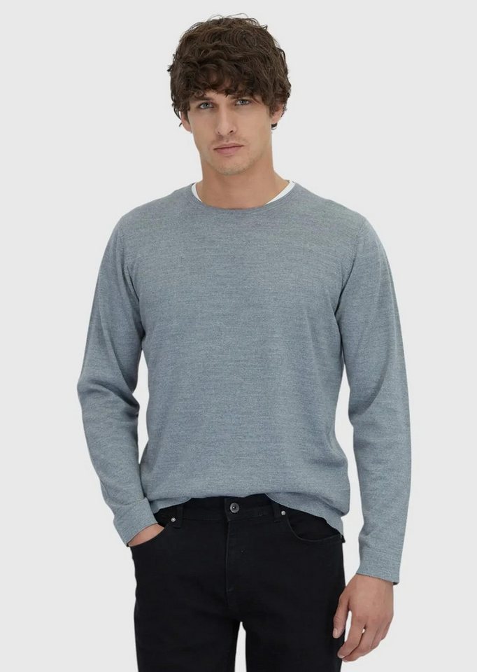 RAMSEY Longpullover Graues Strick-Sweatshirt von RAMSEY