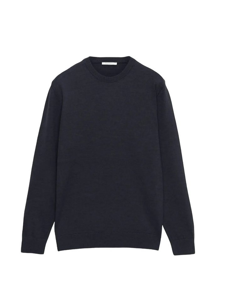 RAMSEY Longpullover Marineblaues Strick-Sweatshirt von RAMSEY
