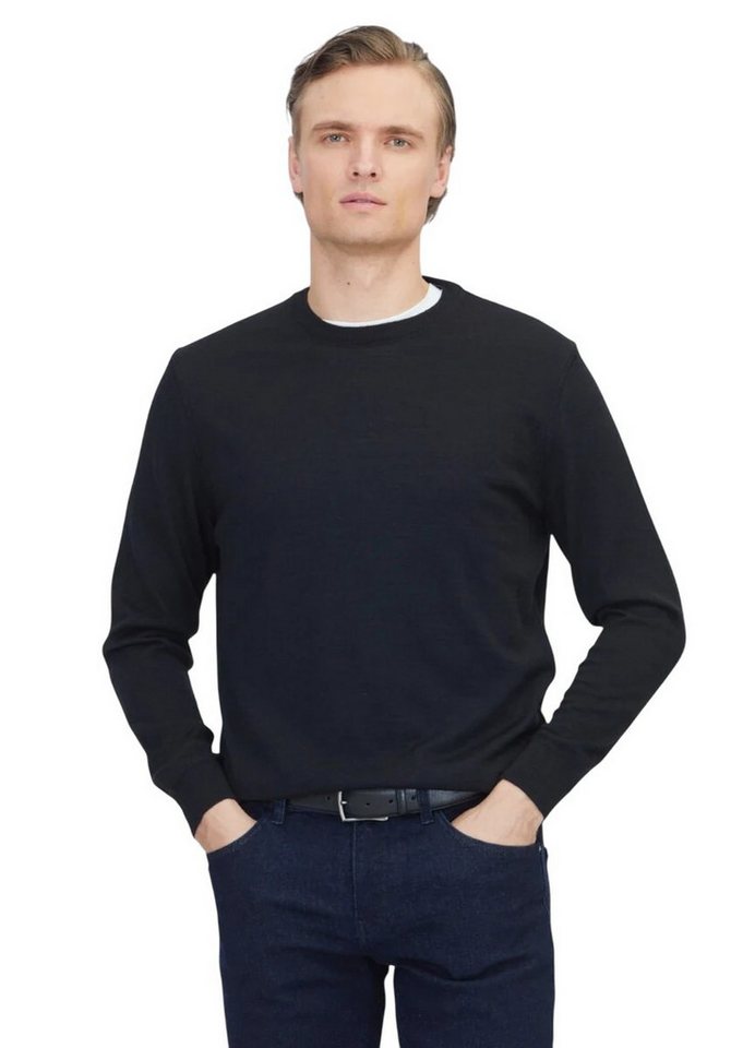 RAMSEY Longpullover Schwarzes Strick-Sweatshirt von RAMSEY