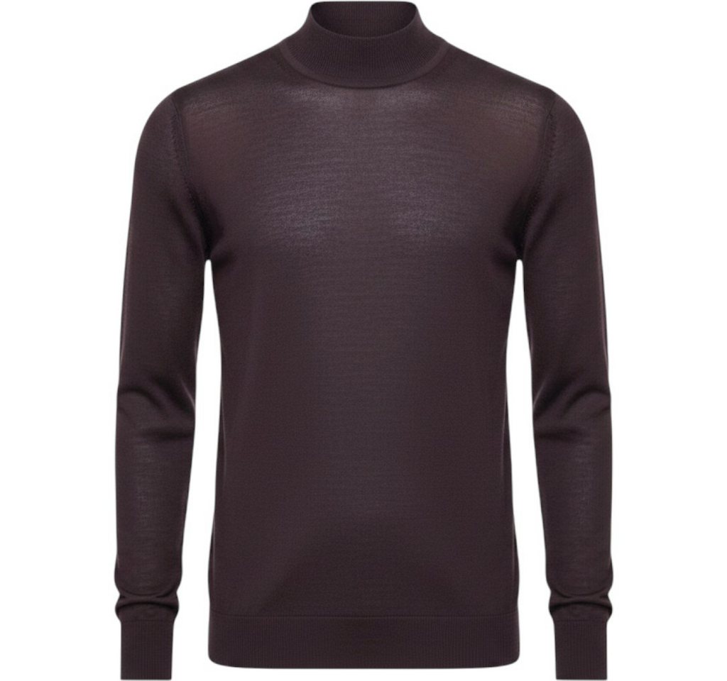 RAMSEY Longpullover Strickpullover in Pflaumenfarben von RAMSEY