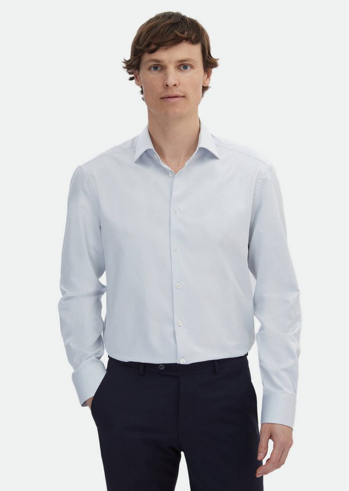 RAMSEY T-Shirt Gestreiftes, gewebtes, klassisches Hemd aus 100 % Baumwolle mit regulä von RAMSEY