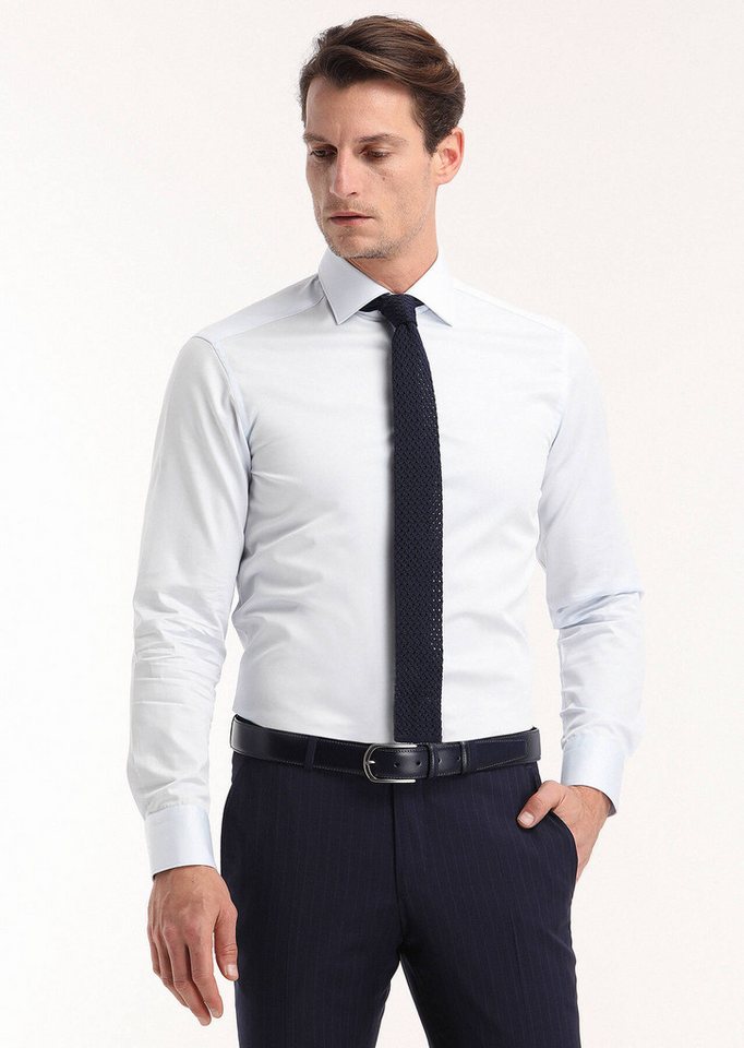 RAMSEY T-Shirt Schlichtes, schmal geschnittenes, gewebtes, klassisches Hemd aus 100 % von RAMSEY