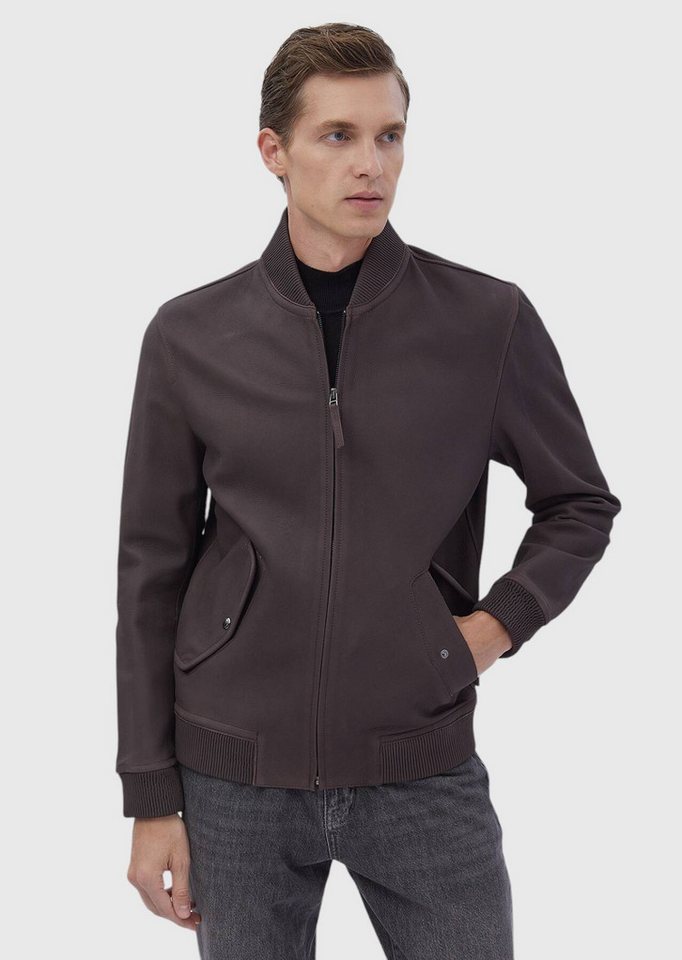 RAMSEY Winterjacke Burgunder Leder Mantel RAMSEY Winterjacke Burgunder Leder Mantel von RAMSEY