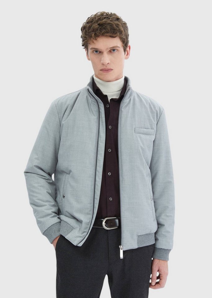 RAMSEY Winterjacke Grauer Webmantel von RAMSEY