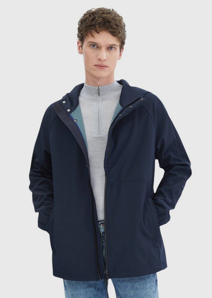 RAMSEY Winterjacke Marineblauer Webmantel von RAMSEY