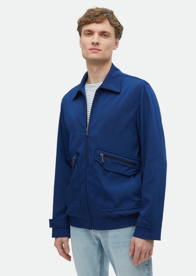 RAMSEY Winterjacke Marineblauer Webmantel von RAMSEY