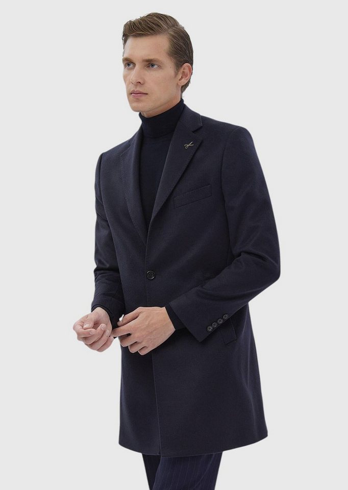 RAMSEY Winterjacke Marineblauer Webmantel von RAMSEY