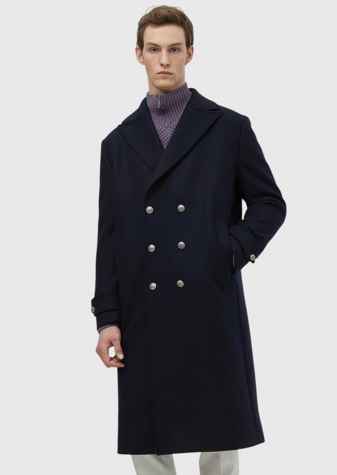 RAMSEY Winterjacke Marineblauer Webmantel von RAMSEY