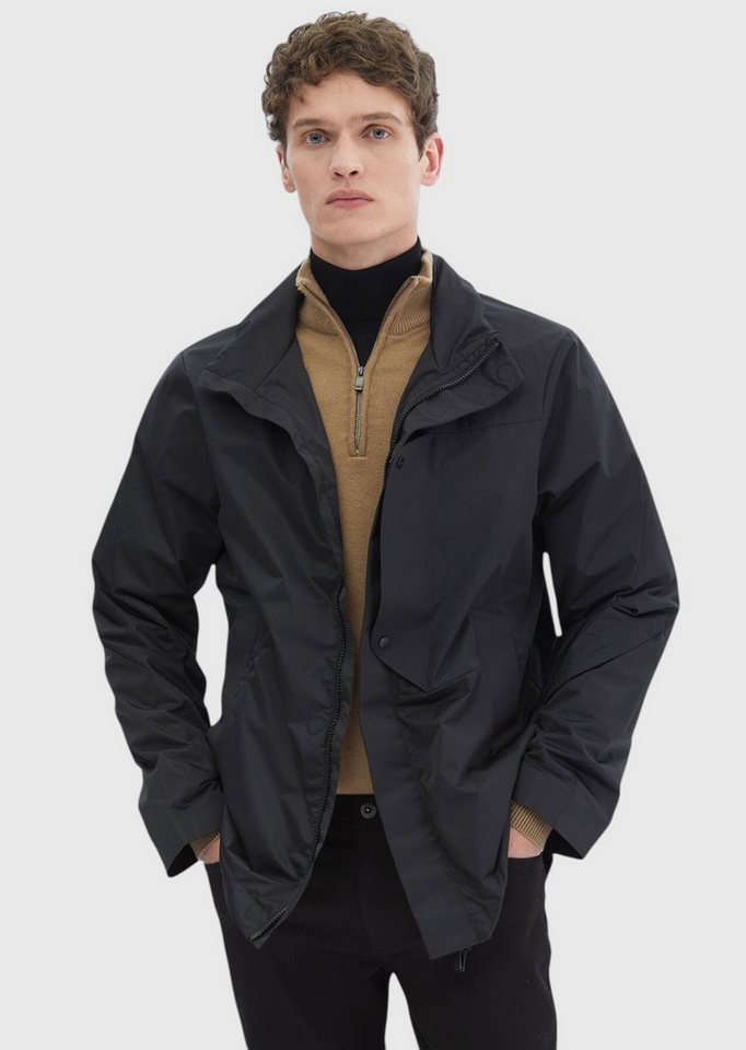 RAMSEY Winterjacke Schwarzer Webmantel von RAMSEY