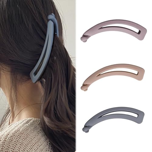 Bananen Haarspangen 3 Stück Groß Vintage Bananenspange Fisch-Clips Langes Haar Pferdeschwanz Halter Haar-Klammer Groß Dickes Haar Banana Clip Thick Hair für Damen und Mädchen von RAMTRIO