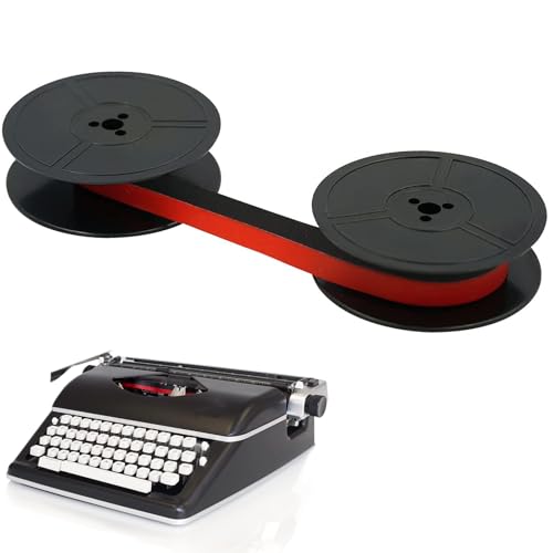 RAMTRIO Farbband für Schreibmaschine Original Farbband für DIN 2103-53 mm Durchmesser - Rot und Schwarz Nylon Typewriter Farbband für GR1/OLYMPIA/DIN2130/2103 von RAMTRIO