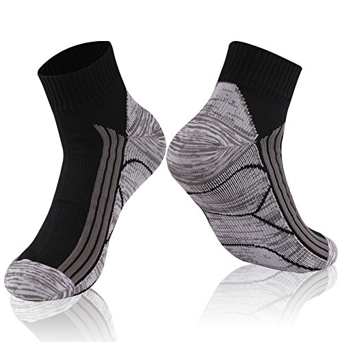 RANDY SUN 100% wasserdichte atmungsaktive Socken, [SGS zertifiziert] Unisex Neuheit Sport Skifahren Trekking Wandern Socken 1 Paar – Schwarz – S von RANDY SUN