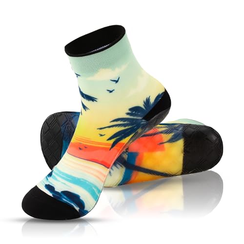 RANDY SUN Sockenschuhe Damen & Herren, Beach Barfußsocken, Schnell Trocknend Strandsocken mit TPE-Sohle, Strandschuhe für Beachvolleyball, Surfen RANDY SUN Sockenschuhe Damen & Herren, Beach Barfußsocken, Schnell Trocknend Strandsocken mit TPE-Sohle, Strandschuhe für Beachvolleyball, Surfen von RANDY SUN