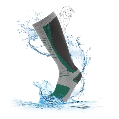 RANDY SUN Unisex Wasserdichte Socken, Dicke Merino Thermosocken, Warme Wolle skisocken für Winter Outdoor Radfahren Wandern 1 Paar von RANDY SUN