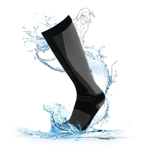 RANDY SUN Wasserdichte Socken Herren Damen, Wasserfeste socken Atmungsaktiv Kältebeständig, Outdoor Wassersport Fahrrad Wandern Trail Rudern Skifahren Radfahren Wandern Golf, 1 Paar von RANDY SUN
