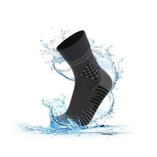 RANDY SUN Wasserdichte Socken Herren Damen, Wasserfeste socken Atmungsaktiv Kältebeständig, Outdoor Wassersport Fahrrad Wandern Trail Rudern Skifahren Radfahren Wandern Golf, 1 Paar von RANDY SUN