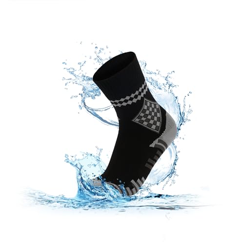 RANDY SUN Wasserdichte Socken Herren Damen, Wasserfeste socken Atmungsaktiv Kältebeständig, Outdoor Wassersport Fahrrad Wandern Trail Rudern Skifahren Radfahren Wandern Golf, 1 Paar von RANDY SUN