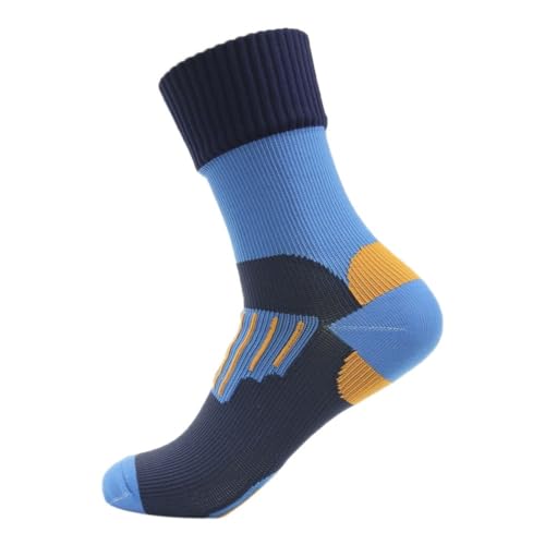 RANDY SUN Wasserdichte, atmungsaktive Socken, SGS-zertifiziert, Unisex, für Skifahren, Trekking, Wandern, Waten, Trail, 1 Paar, 1 Paar, Blau, L von RANDY SUN