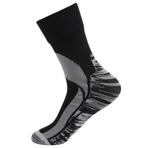 RANDY SUN Wasserdichte, atmungsaktive Socken, SGS-zertifiziert, Unisex, für Skifahren, Trekking, Wandern, Waten, Trail, 1 Paar, 1 Paar, grau, M von RANDY SUN