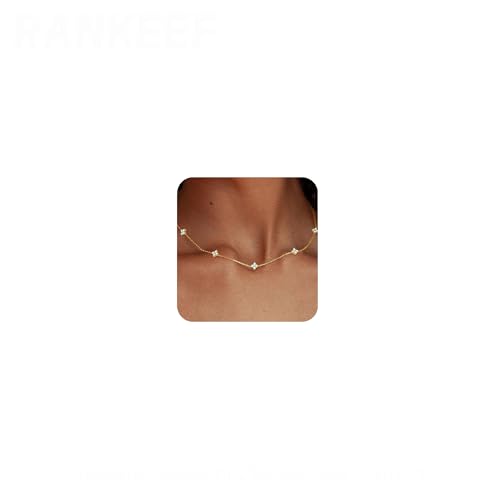 RANKEEF Goldkette damen mit Zirkonia kette gold damen Verstellbare halskette gold kette RANKEEF Goldkette damen mit Zirkonia kette gold damen Verstellbare halskette gold kette von RANKEEF