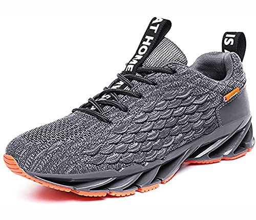 RANVAOO Laufschuhe Herren Sportschuhe Atmungsaktiv Turnschuhe Straßenlaufschuhe Damen Sneaker Joggingschuhe Walkingschuhe Traillauf Fitness Schuhe (Grau,44) von RANVAOO