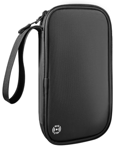 Reisepasshülle für Familien mit RFID-Blockierung, Reisedokumenten-Organizer, wasserdicht, mit 9 Kreditkartenfächern, für Männer und Frauen, Größe L, Schwarz von RAOHEVU