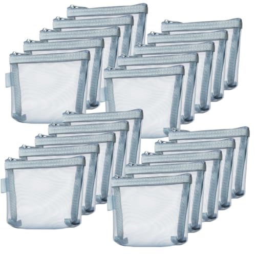 Kleine Netztaschen mit Reißverschluss, Nylon, transparent, Kosmetiktaschen für Make-up, Toilettenartikel und kleine Gegenstände, tragbarer Aufbewahrungs-Organizer für Damen und Herren, für den Kleine Netztaschen mit Reißverschluss, Nylon, transparent, Kosmetiktaschen für Make-up, Toilettenartikel und kleine Gegenstände, tragbarer Aufbewahrungs-Organizer für Damen und Herren, für den von RAOPLA