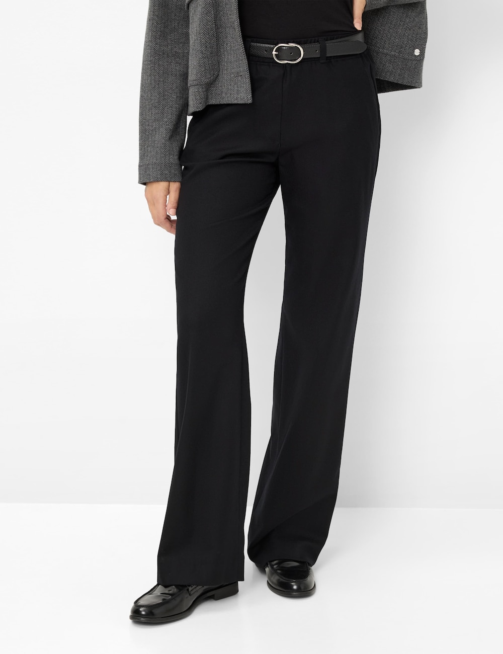 Große Größen Style PAM FLARED Hosen lang, Damen, schwarz, Größe: 50, Synthetische Fasern/Wolle, Happy Size DE Women von RAPHAELA by BRAX