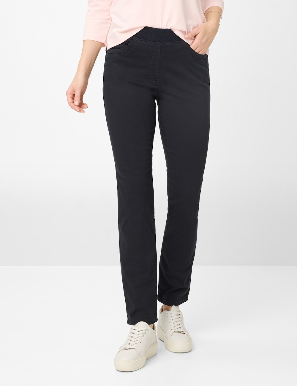 Große Größen Style PAMINA FUN Hosen lang, Damen, blau, Größe: 42, Baumwolle/Synthetische Fasern, Happy Size DE Women von RAPHAELA by BRAX