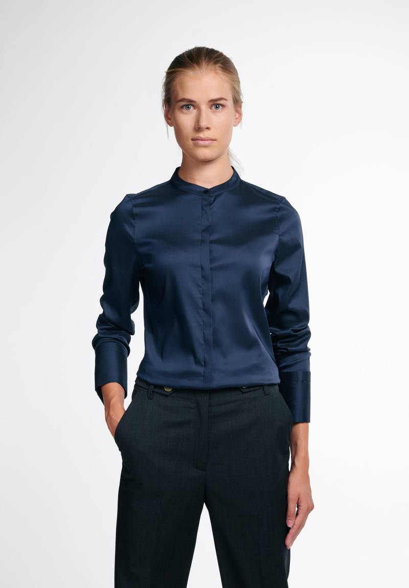 ETERNA - Performance Shirt Bluse Twill Langarm dunkelblau von ETERNA