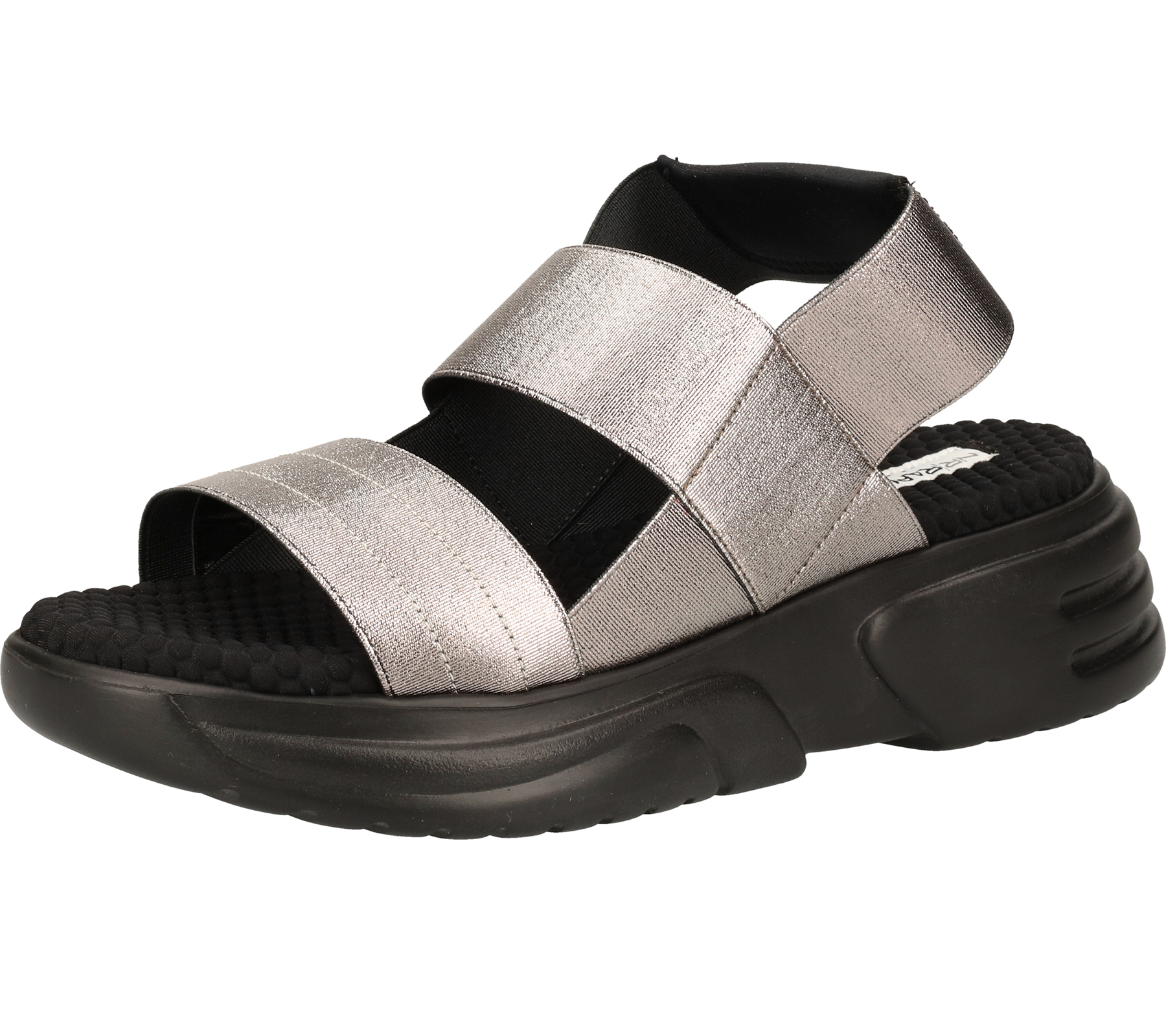 RAPISARDI FUOCO Damen Sommer-Schuhe Riemen-Sandale Plateau-Schuhe Made in Italy 01-1056666 Schwarz/Silber RAPISARDI FUOCO Damen Sommer-Schuhe Riemen-Sandale Plateau-Schuhe Made in Italy 01-1056666 Schwarz/Silber von RAPISARDI