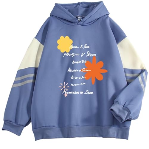 K-Pop Fans Hoodies Herren JiMin Suga Agust D Hip Hop Sweatshirts Damen Jin RM Jung Kook Permission to Dance Hoody Pullover, Kpop to Dance Blue-1 (englische Version), 38 von RAQUE